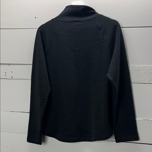 J Crew Tartan Jeweled Button-Neck Pullover Sweatshirt in Black Size M - Picture 4 of 7